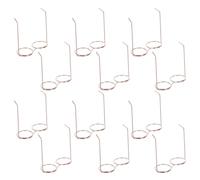 DIYEAH 15 Pièces Mini Lunettes Rondes Factices en Métal