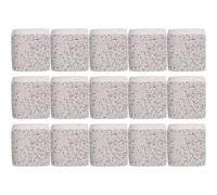DIYEAH 15 Pièces Pierre à Mâcher Volcanique pour Hamster et Chinchilla | Bloc de Dentition pour Petits Animaux, Matière Volcanique, Aide à L’usure Dentaire, Format Carré