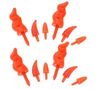 DIYEAH 150 Pièces Nez de Bonhomme de Orange Semi-Transparent Plastique Petit Nez de Carotte pour Remplacement et DIY Décorations de Noël Kit Accessoires Créatifs
