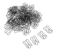 DIYEAH 150 Pièces Trombones Métalliques de Dents, Trombones Scolaires Noirs, Clips de Rangement Compacts pour Papiers, Bureau et École, pour Élèves et Planificateurs