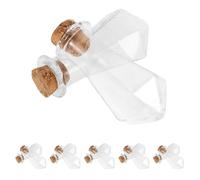 DIYEAH 15pièces Bouteilles Verre Transparentes avec Bouchons Liège Mini Bocaux pour Souvenirs ou Messages Contenants Décoratifs pour Loisirs Créatifs et Événements