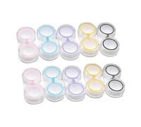 DIYEAH 15pièces Étui à Lentilles Anti-Fuite Double Boîte De Rangement pour Lentilles Récipient Transparent