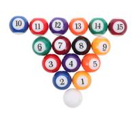 DIYEAH 16 Mini Boules de Billard pour Enfants, Jeu de Table, 18 mm / 0,7 | Ensemble de mini boules de billard pour enfants, idéal pour s'entraîner, jouer en voyage ou s'amuser en famille sur