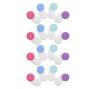 DIYEAH 16 Pièces Boîtier pour Lentilles de Contact avec Double Compartiment Indépendant, Design Compact en Plastique Transparent, pour Voyage et Déplacements