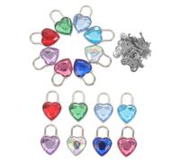 DIYEAH 16 Pièces Mini Cadenas Forme de Cœur avec Petits Cadenas pour Journal Boîte à Bijoux Coffre et Valise Cadeau pour Couple