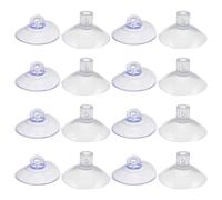 DIYEAH 16 Pièces Ventouses à Vis, PVC Transparent 85 MM | Kit de Rechange pour Vitre et Porte en Verre, Fixation Stable, Design Rond à Trou, Usage Rapide