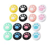 DIYEAH 16Pièces Capuchons de Joystick pour Switch Housse de Protection Adorable Forme de Patte de Chat Compatible avec Manette de Jeu Faciles à Installer Nettoyer