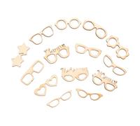 DIYEAH 17 pièces Pendentifs à Décorer Formes Lunettes Naturel Surface Lisse Accessoires DIY Artisanaux pour Création Personnalisée