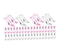 DIYEAH 192 Pièces Breloques Soi-même en Acrylique Transparent de Talons Hauts, 96 Pièces, Pendentifs pour Création de Bijoux, Décoration Shower et Bracelets Faits Main