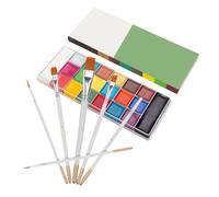 DIYEAH 1Ensemble Couleurs de Peinture pour Corps Hypoallergénique pour Fêtes Halloween Événements Sportifs Pinceaux Formule Douce