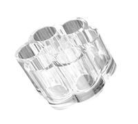 DIYEAH 1pièce Rangement Maquillage Transparent Cylindrique Séparé Cosmétique Contenant Bâtonnets à Lèvres Produits Mise Beauté Organisateur Bureau