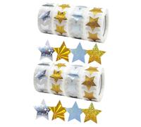 DIYEAH 2 Ensembles Autocollants Brillants Auto Adhésifs Pour Garçon Fille De Stickers Décoratifs Holographiques Pour Récompenses Scrapbooking Et Créatifs 4 Rouleaux*2