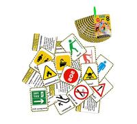 DIYEAH 2 Ensembles Cartes Éducatives pour Garçon Fille Cartes Signalisation Routière Colorées Apprentissage Portable pour Reconnaissance Cognitive des Panneaux de Circulation