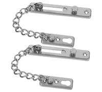 DIYEAH 2 ensembles Chaîne de Sécurité pour Porte Acier Inoxydable Brossé Verrou Vol Compact Installation Facile pour Maison et Appartement Lot