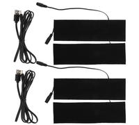 DIYEAH 2 Ensembles Chauffe-Mains USB 5v Fibre de Carbone et Tissu Imperméable, Chauffage Basse Tension Sécurisé, pour Mains et Vestes en Bibliothèque Travail