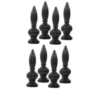 DIYEAH 2 Ensembles Décoration De Culot De Lampe Antique Bouton Supérieur De L'abat-jour Ancien Bricolage Harpe Porte-abat-jour Fleuron De L'abat-jour Lampe Rétro Métal Noir 4 Pièces * 2