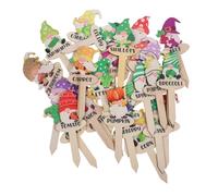 DIYEAH 2 ensembles Étiquettes Jardinage Bois Forme Nain Décor Jardin Amusant Étiquette Potager Pratique pour Plantes Intérieur et Extérieur