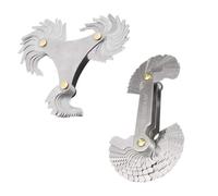 DIYEAH 2 Ensembles Jauge de Pas de Filetage en Acier Inoxydable Argenté, | Lames Filetées Rotatives, Chiffres Estampés, Mesure Précise, Aide au Choix du Foret, pour Fixation Adaptée