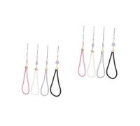 DIYEAH 2 Ensembles Lanières De Téléphone Tissage Avec Pour Appareil Photo À Main Et Porte Clés Noir Blanc Rose Accessoires Pratiques Pour Voyager Et Éviter Pertes 4 Pièces * 2
