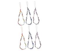 DIYEAH 2 Ensembles Lanyards With Stones And Artificial Pearls Decorative Wrist Straps For Lost Accessories 3 Pièces * 2