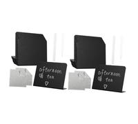 DIYEAH 2 Ensembles Mini Tableau Noir 100x75 Mm Lot de 20 Sets de Ardoises Noires Mates avec 2 Marqueurs Blancs et 2 Chiffons de Nettoyage, Panneau Tableau à Craie Polyvalent pour Bureau,