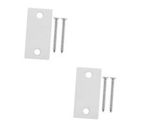 DIYEAH 2 Ensembles Plaque de Réparation de Porte Acier Inoxydable Couvercle de Verrou et Plaque de Frappe Durable pour Réparer les Porte Complet avec Vis