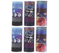 DIYEAH 2 Ensembles Ruban Adhésif Décoratif Washi Tape Ensemble Motifs Et Étoilé Pour Scrapbooking Et Bricolage Facile À Utiliser Ne Laisse Aucun Résidu 19 Rouleaux*2
