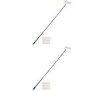 DIYEAH 2 Ensembles Set de Manchons Petits pour Peinture avec Tige Inox de Peinture Murale Polyvalents pour Enduit Poils sans Peluches Poignée Confortable pour Coins et Petites Surfaces