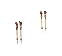 DIYEAH 2 Ensembles Stylo Crâne Stylo À Bille En Os s Tête De Mort s De Bureau Papeterie D'écriture De Crâne À Bille Pour Enfants Résine 2 Pièces * 2