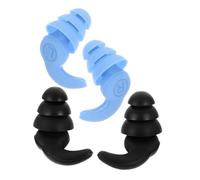 DIYEAH 2 Paires Bouchons Oreilles Silicone Réutilisables Antibruit Étanches pour Natation Protection Multi Usage pour Études Voyage