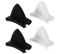 DIYEAH 2 Paires Oreilles de Chat Détachables pour Casque Gamer Accessoires Silicone Flexibles et Mignons Kit Blanc et Noir pour Décoration et Cosplay