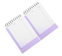 DIYEAH 2 Paquets Wirebound Notebook Undated Spiral Planner With Tear-off Pages For Daily Weekly Task Tracking And Goal Setting