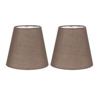 DIYEAH 2 Pièces Abat-jour en Tissu pour Lustre E14, Brun Café, Accessoire | Installation Facile, Remplacement Simple, Ne Se Décolore Pas, Support Robuste, pour Lampadaires et Suspensions