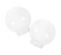 DIYEAH 2 pièces Abat-jour Globe Acrylique Rond pour Suspension et Luminaire Abat-jour Remplacement Design Simple et Élégant pour Lustre et Plafonnier Lot