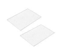 DIYEAH 2 pièces Barbecue Acier Inoxydable Filet Grillé et Facile à Nettoyer Accessoire Pratique pour Viandes Poissons et Légumes pour Barbecue Extérieur