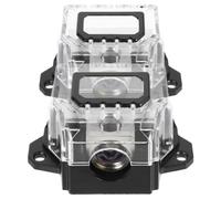 DIYEAH 2 Pièces Bloc de Distribution Électrique pour Voiture Séparateur de Masse de Voiture 3 Voies Alliage de Zinc Nickelé et PP Argenté pour Système Audio Bloc de Masse D'amplificateur