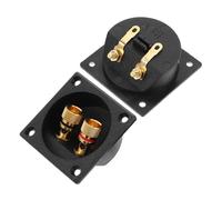 DIYEAH 2 pièces Boîte à Haut Parleur avec Bornier à Vis Cuivre Connecteur à Ressort pour Caisson de Basses Installation Facile pour Audio Voiture et Enceinte Maison