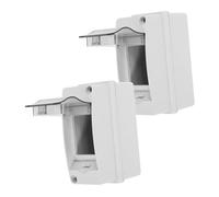 DIYEAH 2 pièces Boîte de Dérivation Électrique Étanche Voies avec Fenêtre Transparente Boîte de Distribution Durable pour Protection et Installation Intérieure Extérieure