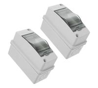 DIYEAH 2 pièces Boîte de Distribution Étanche Voies avec Fenêtre Transparente Protection Boîtier Abs-pc Résistant Haute Température pour Usage Intérieur et Extérieur