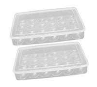 DIYEAH 2 Pièces Boîte de Rangement à Œufs Support Transparent à Compartiments pour Réfrigérateur Container de Conservation des Œufs Pratique pour Rangement Ordonné