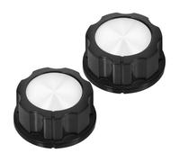 DIYEAH 2 Pièces Boutons de Commande Fonction Minuterie pour Friteuse à Air en Abs Noir Résistants à L'huile pour Réglage Précis du Temps Température et Autocuiseur