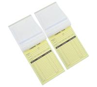 DIYEAH 2 Pièces Carnet de Commande Restaurant 2 Volets Blanc en Papier Léger avec Support Cartonné pour Gestion des Factures et Reçus