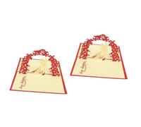 DIYEAH 2 Pièces Carte Invitation Mariage avec Mariés Relief Carte Personnalisée et Créative pour Félicitations et