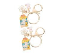 DIYEAH 2 pièces Charm de Sac Sakura Rabbit Lot de Porte Clés et Pendentif Décoratif pour Sac à Dos Design Unique