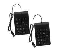 DIYEAH 2 Pièces Clavier De Financement Bancaire Clavier Numéro D'ordinateur Mini Numpad Clavier USB Numérique Clavier De Numéro Câblé Pavé Numérique USB Plastique Black