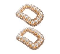DIYEAH 2 pièces Clips de Chaussure Strass pour Femmes de Décoration pour Talons et Sandales Accessoires de Mariage avec Boucle Carrée Cristal