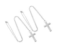 DIYEAH 2 Pièces Collier Urne Croix Acier Inoxydable Pendentif Ouvert Souvenir Cendres pour Port