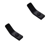 DIYEAH 2 Pièces Crochet Mural Aluminium Noir Patère Robuste et Résistante pour Salle de Bain et Cuisine Support Lourd pour Manteaux et Serviettes Fixation Vissée Durable