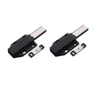 DIYEAH 2 Pièces dispositif autobloquant de rebond chiffonnier chiffonier door lock buffet commode coupe-vent de porte aimants verrou porte Loquet d'armoire loquet tactile alliage Black