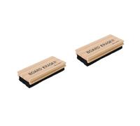 DIYEAH 2 Pièces Effaceur de Tableau Bois Compact et Portable Gomme Effaçable à Sec Polyvalente pour Tableau Blanc et Ardoise Bureau et École